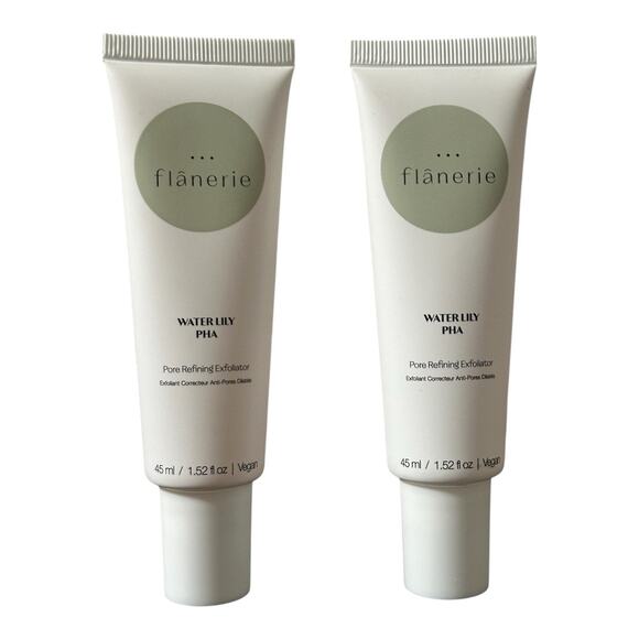 Flanerie 2x Water Lily PHA Pore Refining Exfoliator 1.52oz/45ml each - Picture 1 of 2